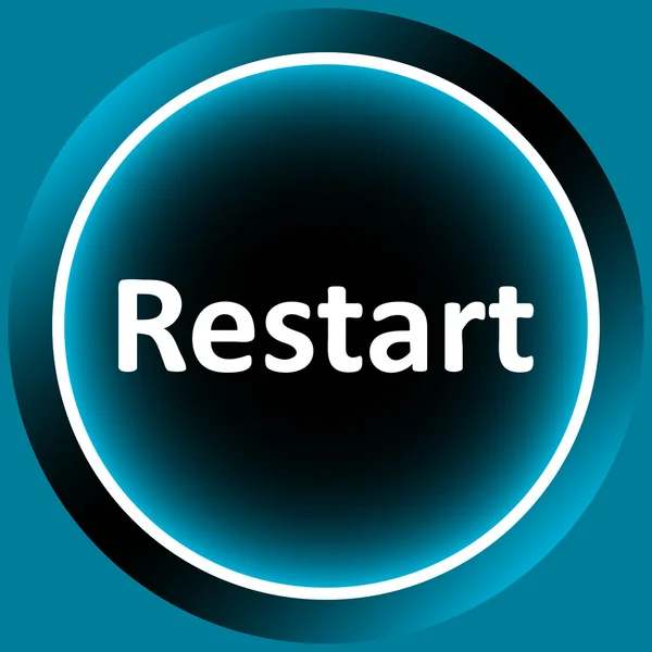 Icon white word restart Vector Graphics