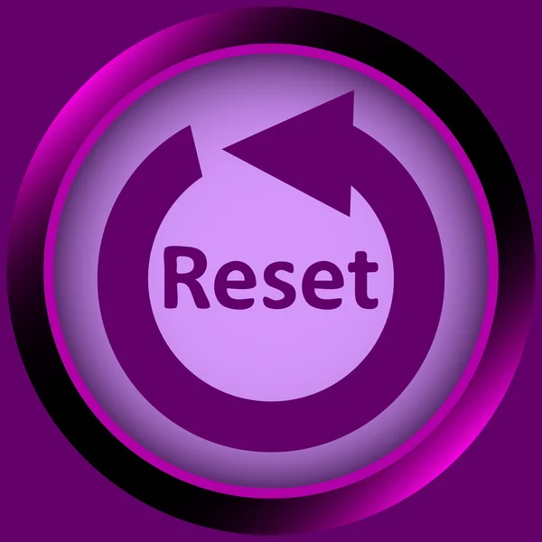 Icon violet reset — Stock Vector