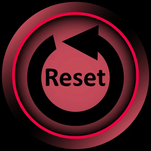 Icon red black reset — Stock Vector