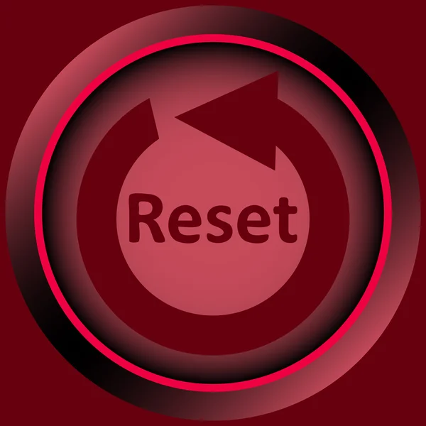 Icon red reset — Stock Vector