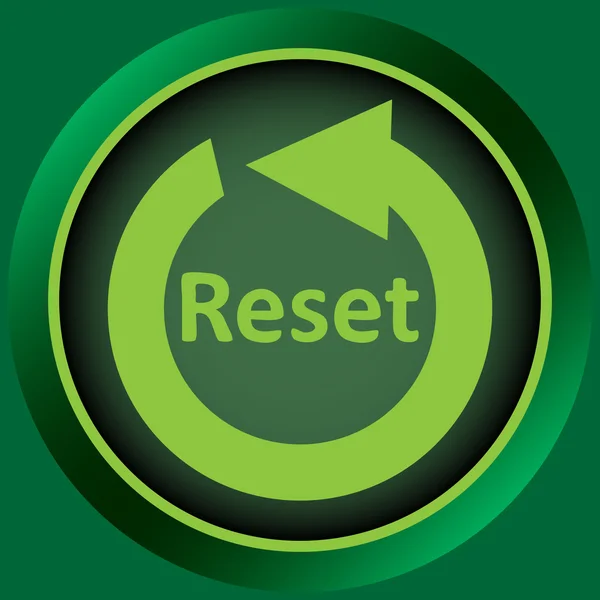 Icon green reset — Stock Vector
