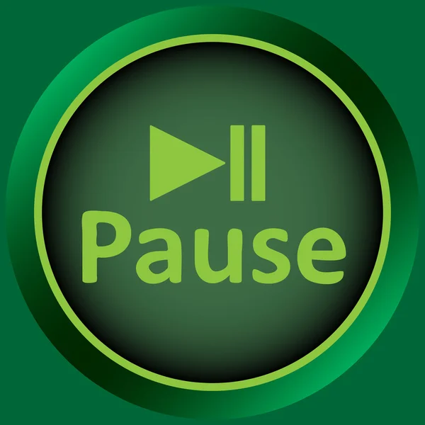 Icon grünes Wort Pause und Symbol lizenzfreie Stockvektoren