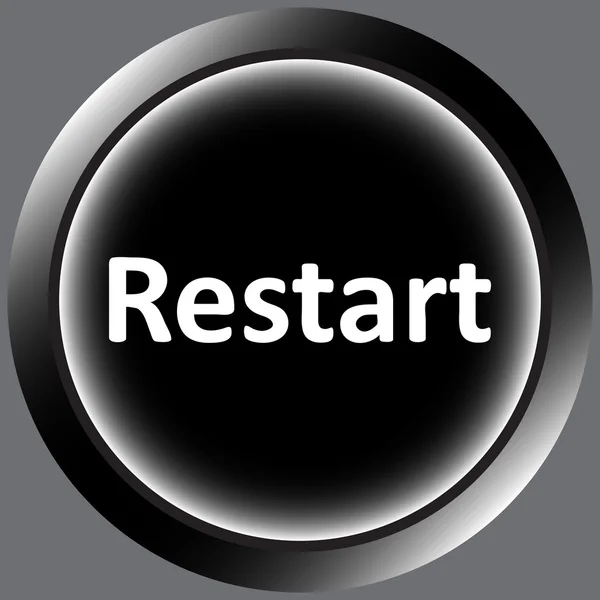 Icon black word restart — Stock Vector