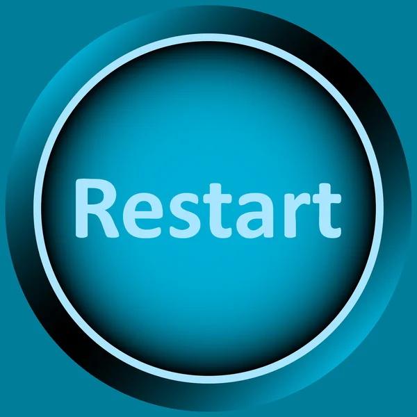 Icon blue word restart — Stock Vector