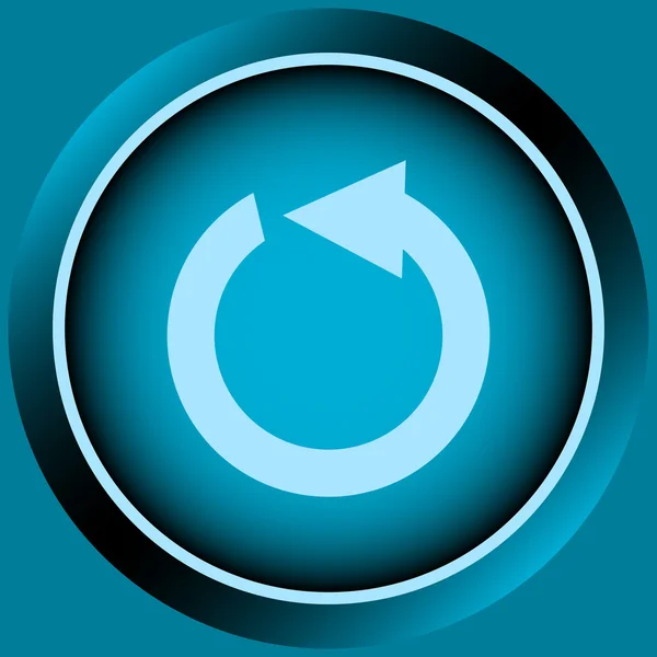 Icône bleue réinitialiser flèche — Image vectorielle