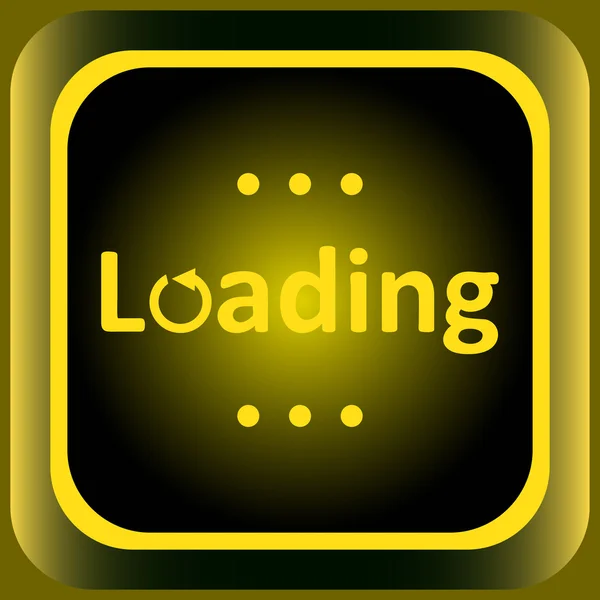 Icon yellow square loading — Stock Vector