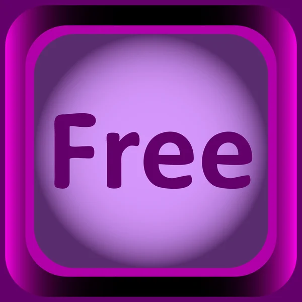 Icône violet mot gratuit — Image vectorielle