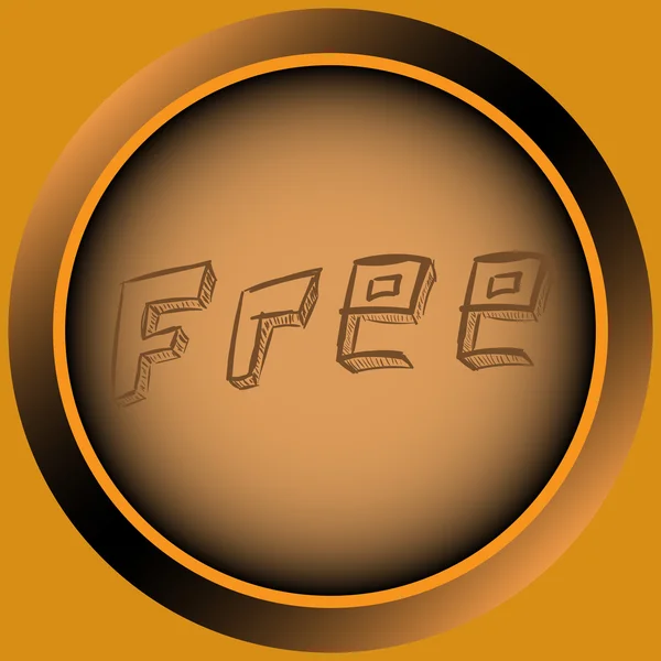 Icône orange libre — Image vectorielle