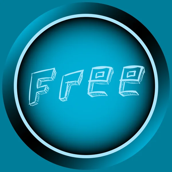 Icon blue free — Stock Vector