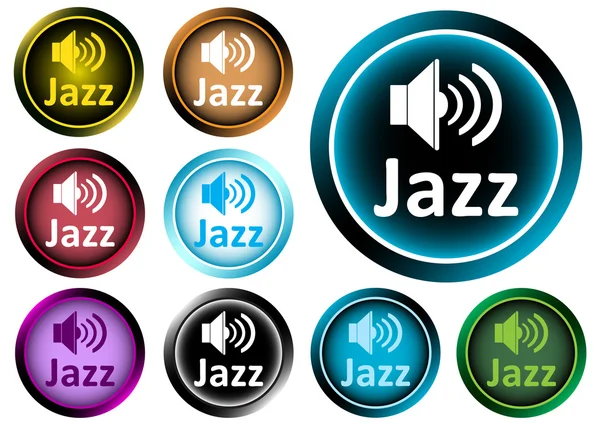 ClipArt färg ikoner jazz högtalare — Stock vektor