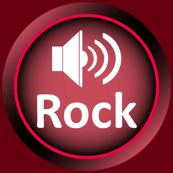 Ikonen röd rock högtalare — Stock vektor