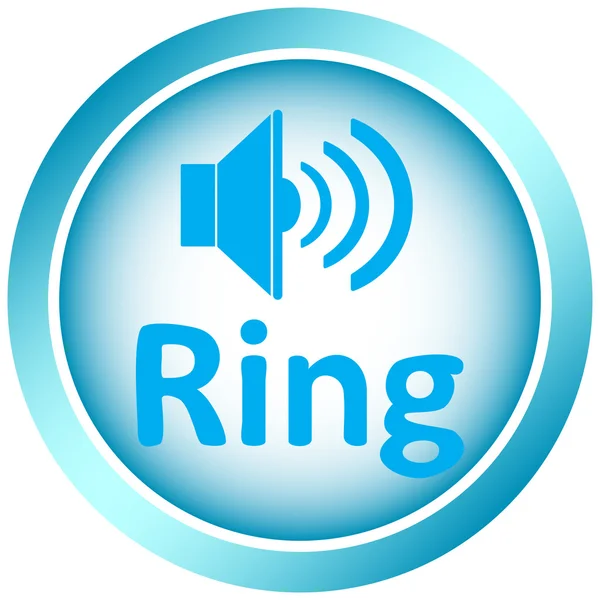 Icon light blue ring loudspeaker — Stock Vector