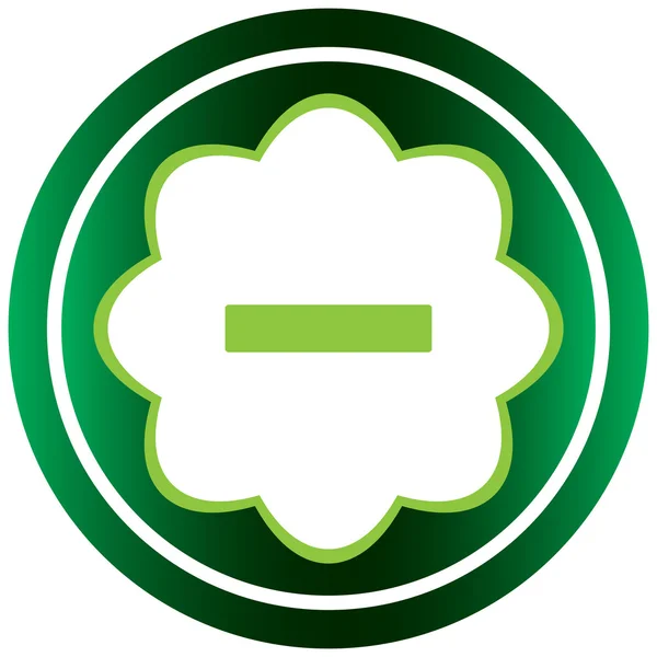 Зеленый значок с минусом — стоковый вектор