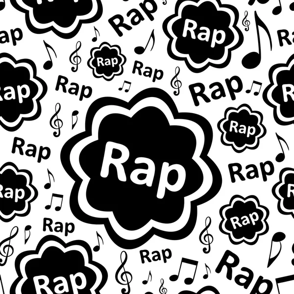 Seamless rap music — Stock Vector