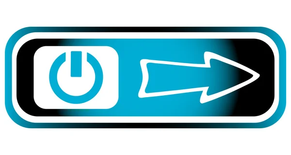 Langer Symbol-Einschluss-Knopf rechts — Stockvektor