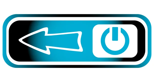 Langer Symbol-Einschluss-Knopf rechts — Stockvektor