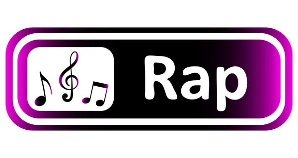 Icono largo violeta rap — Archivo Imágenes Vectoriales