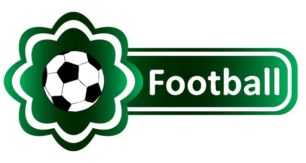 Doble icono de fútbol verde — Vector de stock