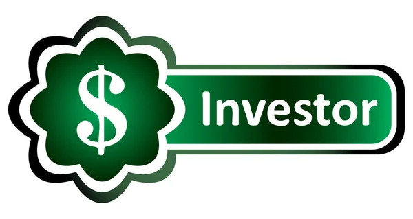 Dwukrotnie ikonę zielonej inwestora — Wektor stockowy