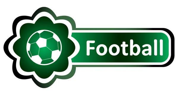 Double icône football vert — Image vectorielle