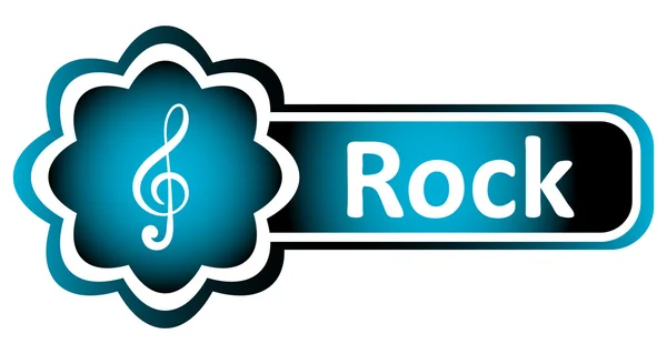 Double icône bleu aigu clef rock — Image vectorielle