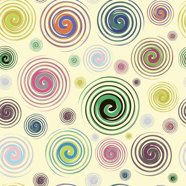 Texture sans couture avec boucles rondes — Image vectorielle
