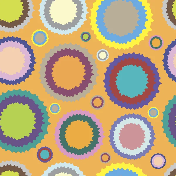 Texture sans couture avec des cercles courbes — Image vectorielle