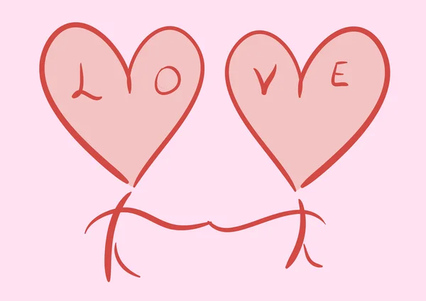 สองหัวใจ — ภาพเวกเตอร์สต็อก