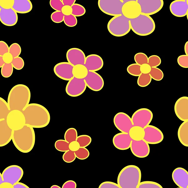 Flores en la oscuridad — Vector de stock