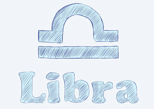 Libra zodíaco — Vector de stock