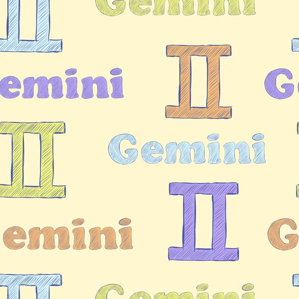 Kleurrijke Gemini — Stockvector