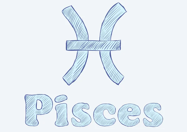 Pisces Zodiac — Stockový vektor