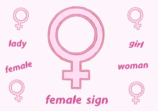 Signo femenino — Vector de stock