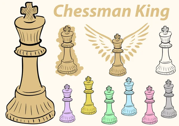 Kung schackman clipart — Stock vektor