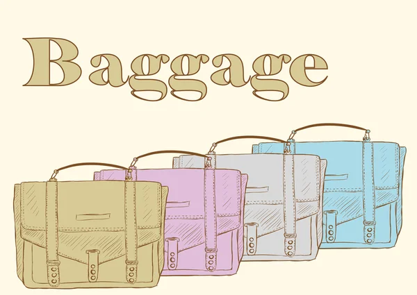 Borse con bagaglio — Vettoriale Stock