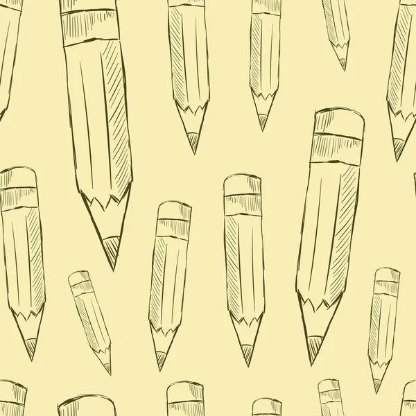 Seamless contours of a pencil — Stock vektor