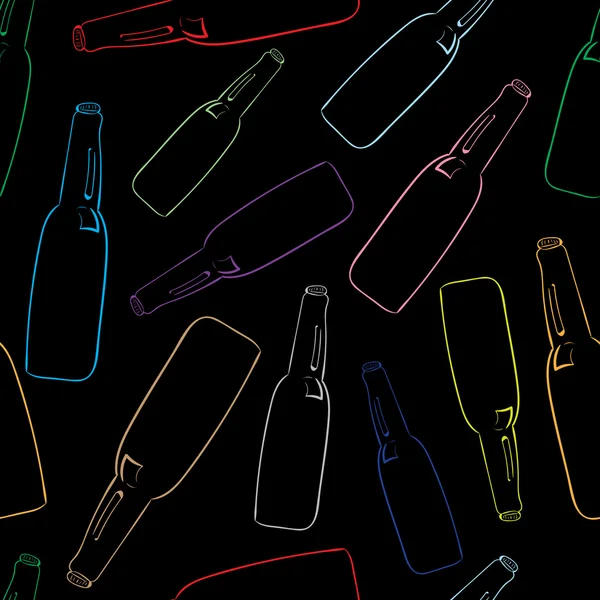 Farbe nahtlose Flaschen — Stockvektor