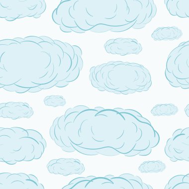 Seamless clouds clipart