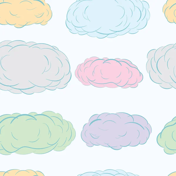 Nubes de color sin costuras — Vector de stock