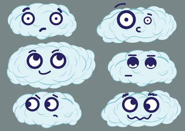 Nubes emocionales — Vector de stock