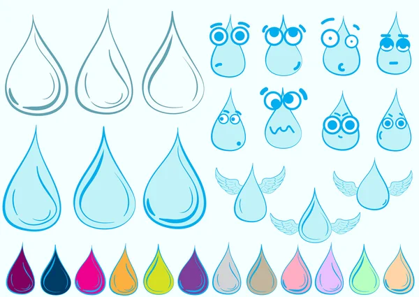 Clipart con varias gotas — Archivo Imágenes Vectoriales