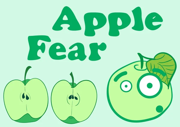 苹果的恐惧 — 图库矢量图片