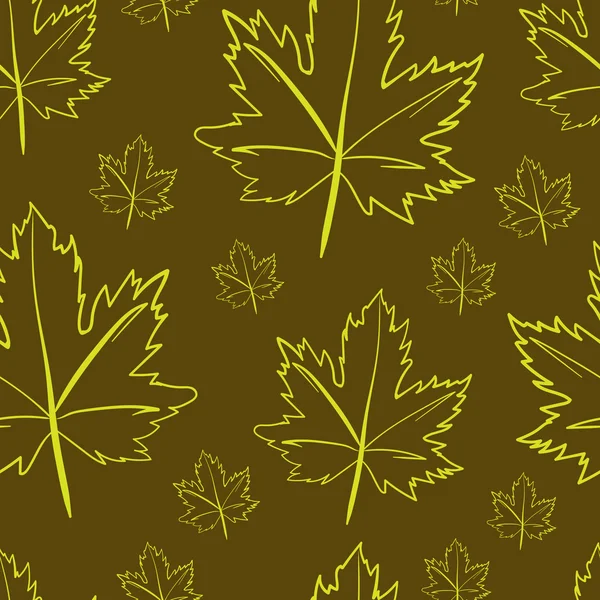 Контуры кленовых листьев — стоковый вектор