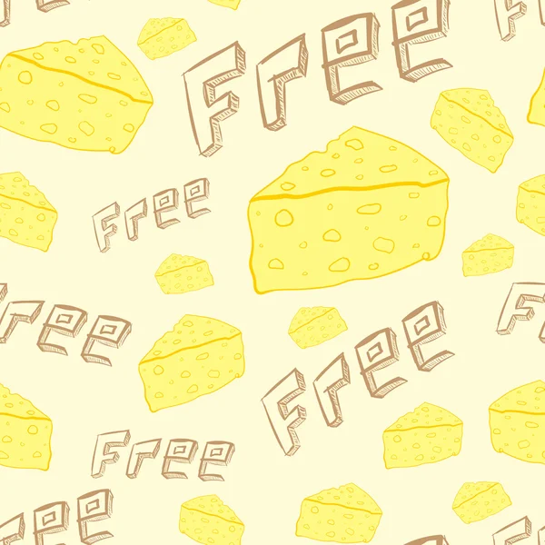 Fromage gratuit sans couture — Image vectorielle