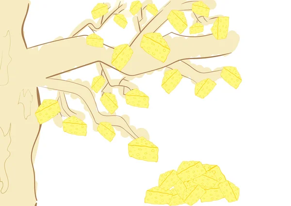 Cheese tree — Stock Vector