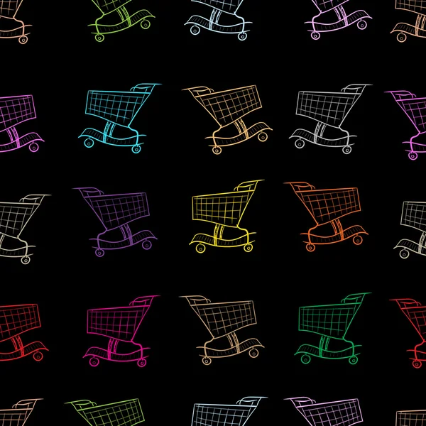 Chariots de magasin sans couture — Image vectorielle