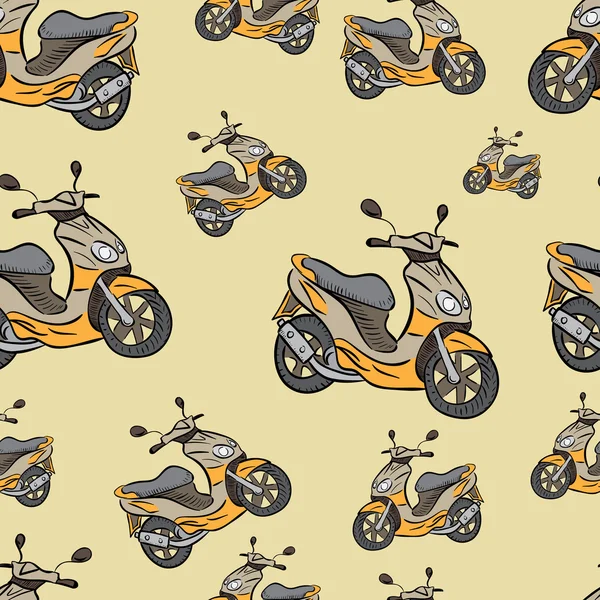 Scooters a color sin costuras — Vector de stock