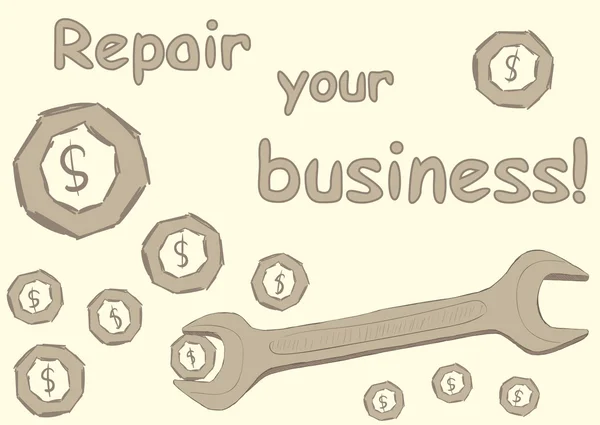 Repair your business — Stock Vector