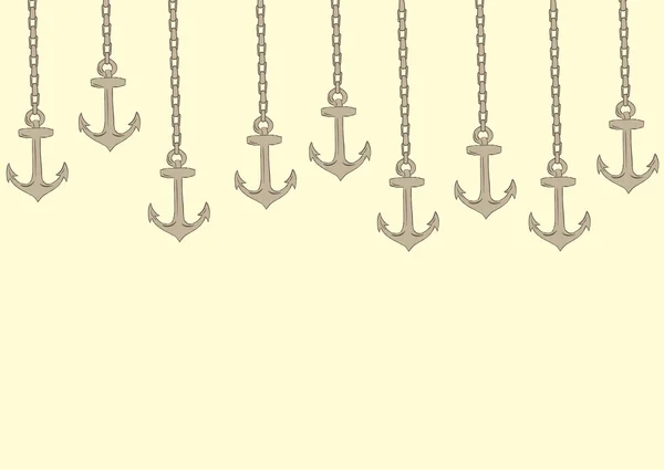 Anchors on chains — Stockvector