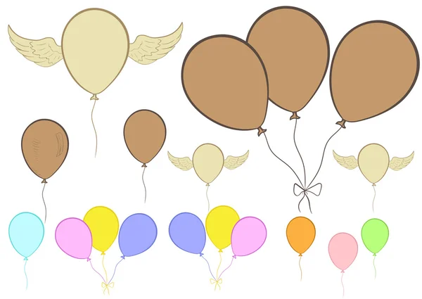 Cliparts mit Luftballons — Stockvektor